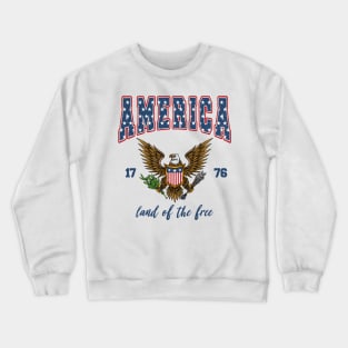 Red White and Blue America Gift For men Women Crewneck Sweatshirt